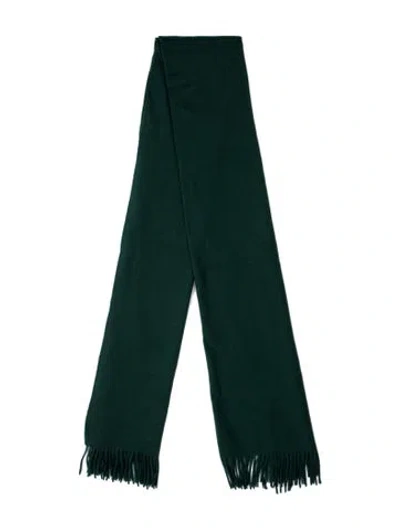 Pre-owned Max Mara Cashmere Striped Scarf In Green