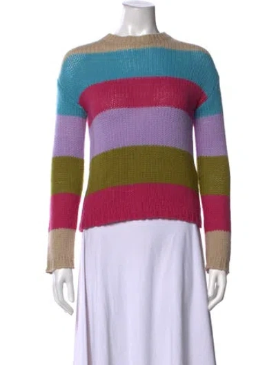 Pre-owned Max Mara Cashmere Striped Sweater In Multicolor