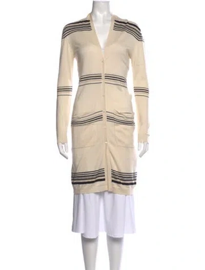 Pre-owned Max Mara Cashmere Striped Sweater In Neutrals