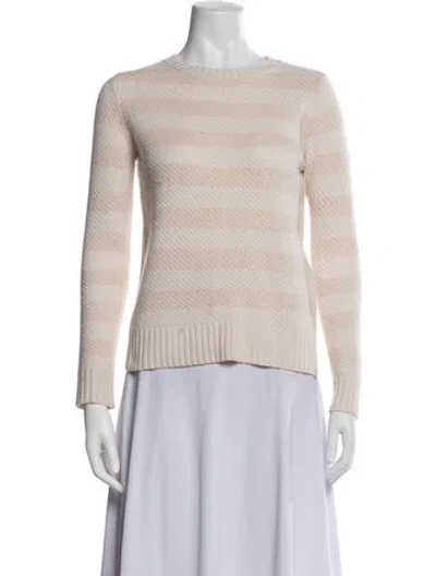 Pre-owned Max Mara Cashmere Striped Sweater In Neutrals