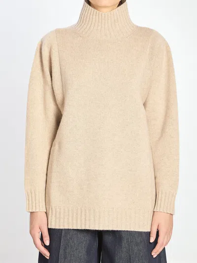 Max Mara Cashmere Sweater In Neutral