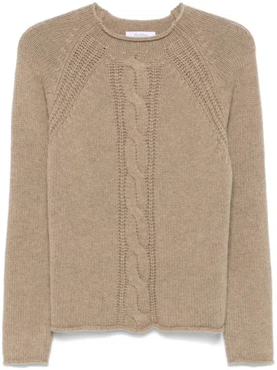 Max Mara Cashmere Sweater In Brown