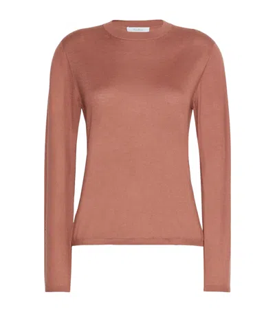 Max Mara Cashmere Sweater In Burgundy
