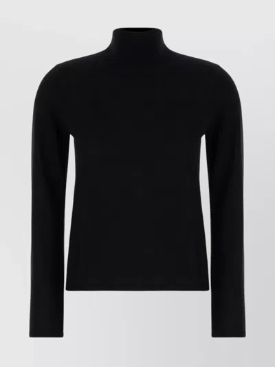 Max Mara Cashmere Sweater With Long Sleeves And Turtleneck In Black