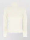 Max Mara White Canard Turtleneck