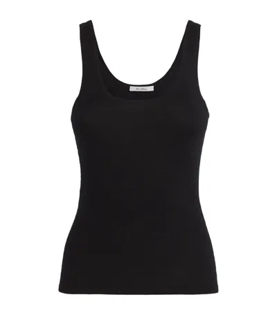 Max Mara Cashmere Tank Top In Black