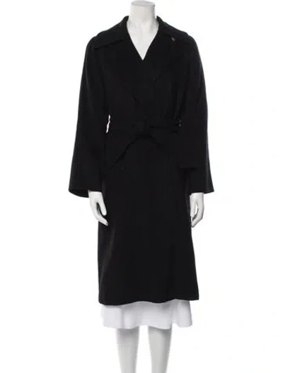 Pre-owned Max Mara Cashmere Trench Coat In Black