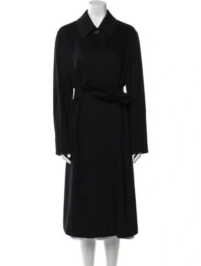 Pre-owned Max Mara Cashmere Trench Coat In Black
