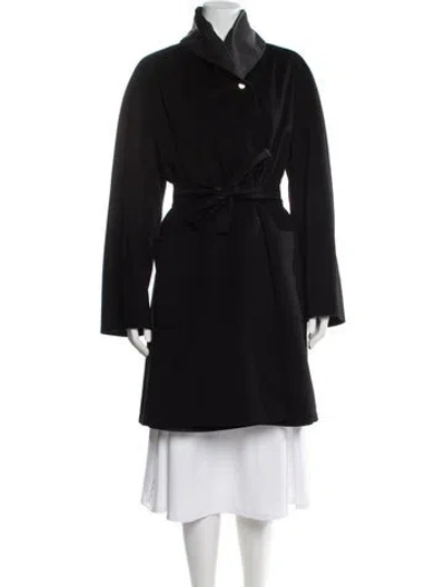 Pre-owned Max Mara Cashmere Trench Coat In Blue