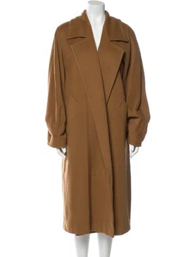 Pre-owned Max Mara Cashmere Trench Coat In Brown