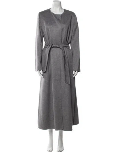 Pre-owned Max Mara Cashmere Trench Coat In Gray
