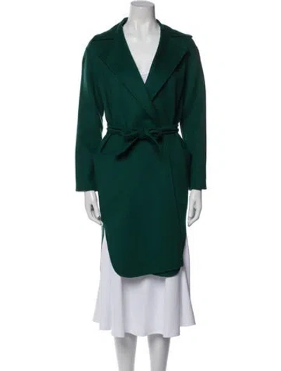 Pre-owned Max Mara Cashmere Trench Coat In Green