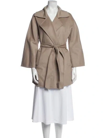 Pre-owned Max Mara Cashmere Trench Coat In Neutral