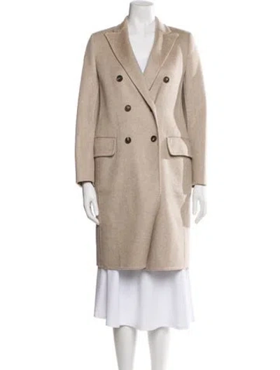 Pre-owned Max Mara Cashmere Trench Coat In Neutral