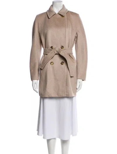 Pre-owned Max Mara Cashmere Trench Coat In Neutral