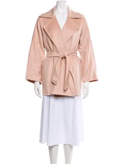 Pre-owned Max Mara Cashmere Trench Coat In Pink