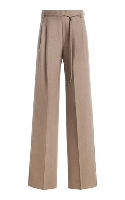 Max Mara Cashmere Trousers In Tan