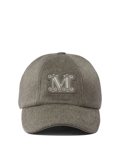 MAX MARA CASHMERE TRUCKER HAT HATS GREY