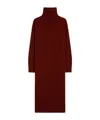 Max Mara Cashmere Turtleneck Dress In Red