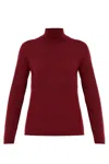 Max Mara Roll-neck Sweater In Red