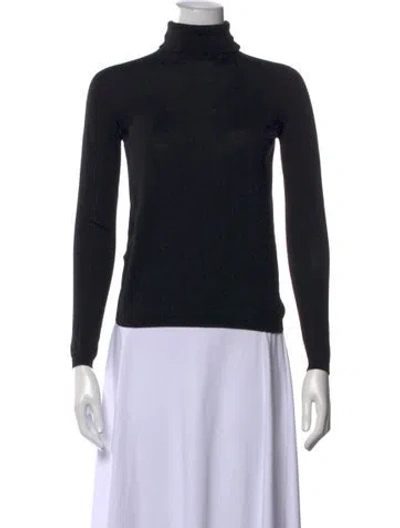 Pre-owned Max Mara Cashmere Turtleneck Sweater In Black