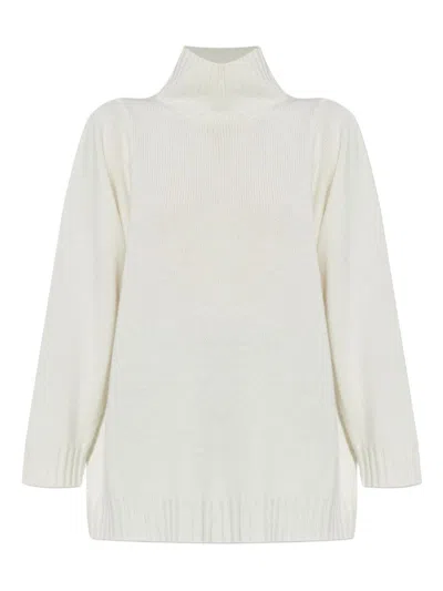Max Mara Cashmere Turtleneck Sweater In Neutral