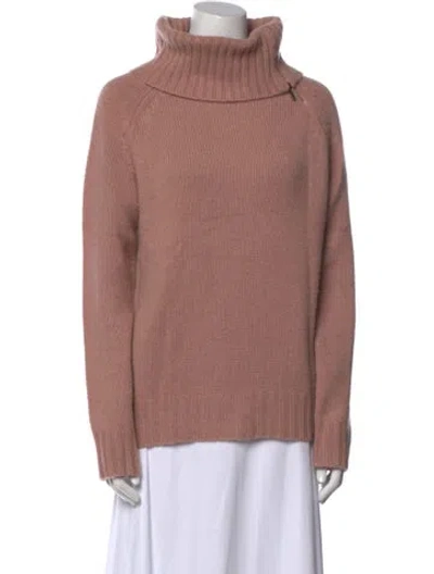 Pre-owned Max Mara Cashmere Turtleneck Sweater In Pink