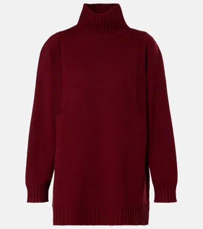 Max Mara Cashmere Turtleneck Sweater In Red