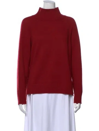 Pre-owned Max Mara Cashmere Turtleneck Sweater In Red