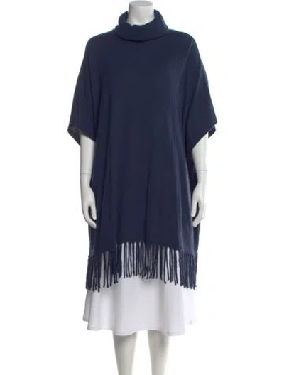 Pre-owned Max Mara Cashmere Turtleneck Sweater W/ Tags In Blue