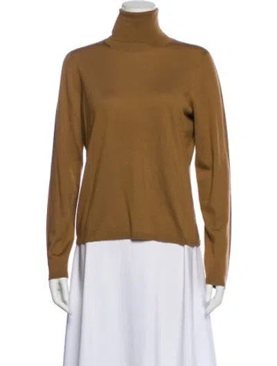 Pre-owned Max Mara Cashmere Turtleneck Sweater W/ Tags In Yellow
