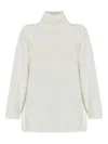 Max Mara Cashmere Turtleneck Sweater In White