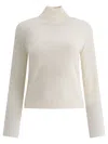 Max Mara Cashmere Turtleneck With High Neckline In White