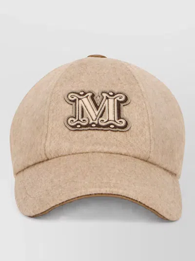 Max Mara Cashmere Visor Cap In Transparent