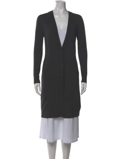 Pre-owned Max Mara Cashmere V-neck Sweater In Green