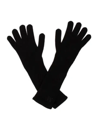 Pre-owned Max Mara Cashmere Winter Gloves In Black