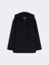 Max Mara Cashmere, Wool And Silk Hooded Coat In Black