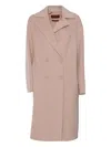 Max Mara Licenza Double-breasted Coat In Pink