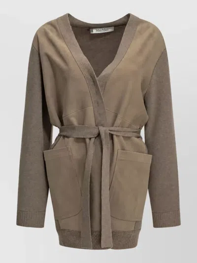Max Mara Cashmere Wool Dressing Gown In Animal Print