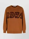 Max Mara Cashmere Wool Sweater Embroidered Detail In Brown