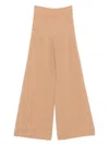 Max Mara Cashmere Wool Wide-leg Trousers In Brown