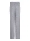 Max Mara Cashmere Wool Trousers In Gray