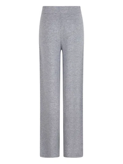 Max Mara Cashmere Wool Trousers In Gray