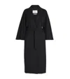 Max Mara Cashmere-wool Wrap Coat In Black