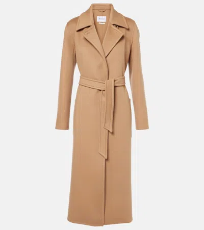 Max Mara Cashmere Wrap Coat In Brown