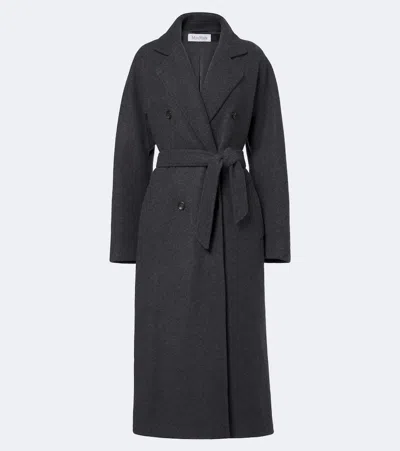Max Mara Cashmere Wrap Coat In Grey