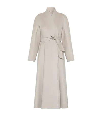Max Mara Cashmere Wrap Coat In Multi