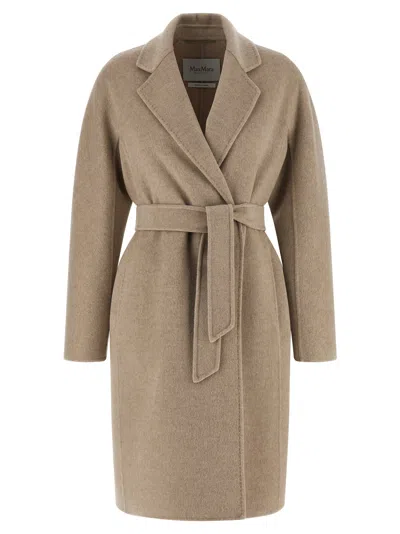 Max Mara Cashmere Wrap Coat In Nude