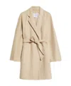 Max Mara Short Wrap Coat In Cashmere In Nude