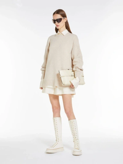 Max Mara Cashmere Yarn Jumper In Neutral